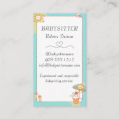 かわいいかわいいマンガキャットベビーシッターQR 名刺 (正面)