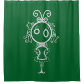 かわいいかわいいマンガール シャワーカーテン (正面)