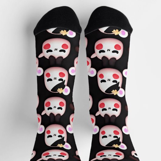 かわいいかわいいマンガ牛ソックス ソックス (上部)