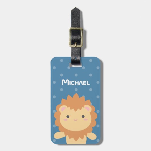 かわいいかわいいマンガ獅子の男の子 ラゲッジタグ (正面縦)