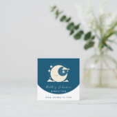 かわいいかわいいムーンベビーシッター保育園ソーシャルメディア スクエア名刺 (スタンド正面)