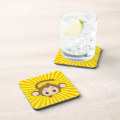 かわいいかわいいモンキーイラストレーション コースター (右側)