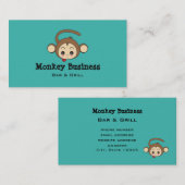 かわいいかわいいモンキーイラストレーション 名刺 (正面/裏面)