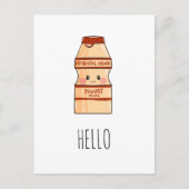 かわいいかわいいヤクルトヨーグルト飲むアジアスナック空白の ポストカード (正面)