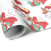 かわいいかわいいユニコーンのタイルパーティーラップ ラッピングペーパー (ロールコーナー)