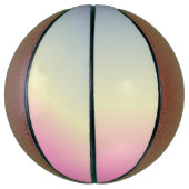 かわいいかわいいユニコーンピンクパステルのレインボーカラー バスケットボール (縦)