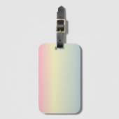 かわいいかわいいユニコーンピンクパステルのレインボーカラー ラゲッジタグ (正面縦)