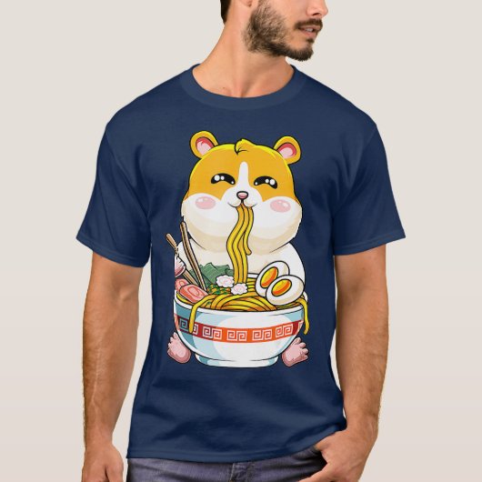 かわいいかわいいラーメンのハムスター日本アニメ – Tシャツ (正面)