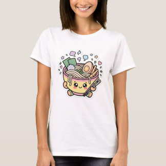 かわいいかわいいラーメン丼 アニメ風 日本  Tシャツ