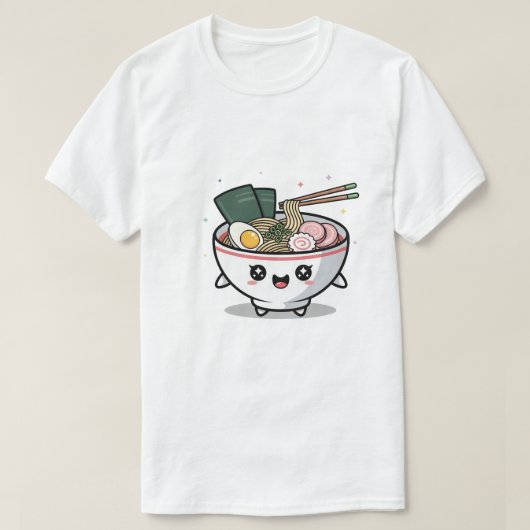 かわいいかわいいラーメン丼 Tシャツ (デザイン正面)