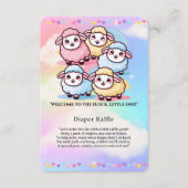 かわいいかわいいリトルラムベビーシャワー エンクロージャーカード (正面)