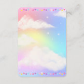 かわいいかわいいリトルラムベビーシャワー エンクロージャーカード (裏面)