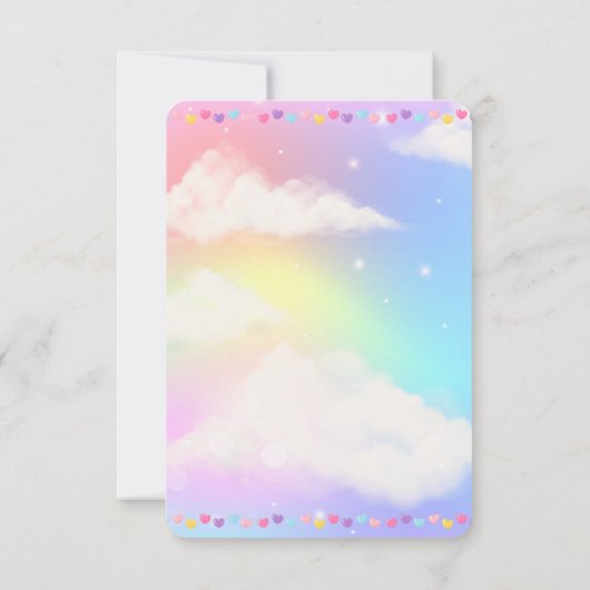 かわいいかわいいリトルラムベビーシャワー サンキューカード (裏面)