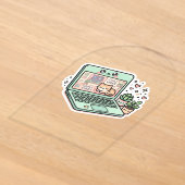 かわいいかわいいリラックスLapTopステッカー アクリル招待状 (レイダウン)