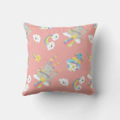 かわいいかわいいレインボーキャッスルハッピークラウドコーラル クッション (裏面)