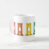 かわいいかわいいレインボーギロチン – チョップチョップ！ コーヒーマグカップ (正面左)