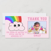 かわいいかわいいレインボークラウドありがとう誕生日カード (正面)