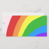 かわいいかわいいレインボークラウドありがとう誕生日カード (裏面)