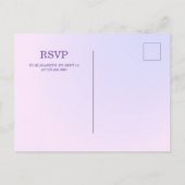 かわいいかわいいレインボークラウドユニコーンベビーの散水 インビテーションポストカード (裏面)