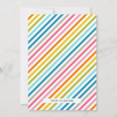 かわいいかわいいレインボークラウドユニコーンベビーの散水 招待状 (裏面)