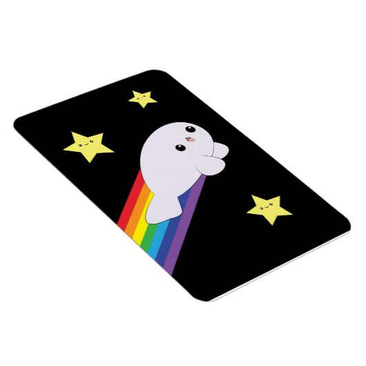 かわいいかわいいレインボーロケットベビーシールマグネット マグネット (右側)