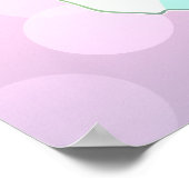 かわいいかわいいレインボー色ユニコーンポニー ポスター (角)