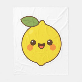 かわいいかわいいレモン フリースブランケット