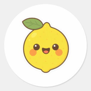 かわいいかわいいレモン ラウンドシール