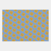 かわいいかわいいワッフルパターン ラッピングペーパーシート (正面3)