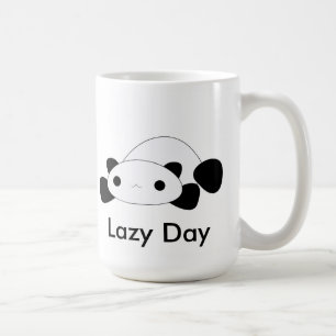 かわいいかわいい不精な日のパンダのマグ コーヒーマグカップ
