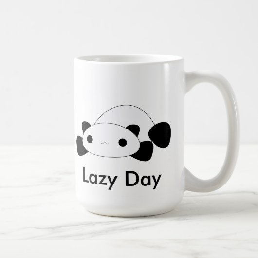 かわいいかわいい不精な日のパンダのマグ コーヒーマグカップ (右)