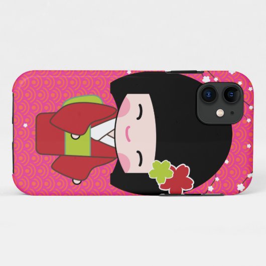 かわいいかわいい人形iPhone 11ケース Case-Mate iPhoneケース (裏面(横))