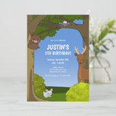 かわいいかわいい動物誕生日 招待状 (スタンド正面)