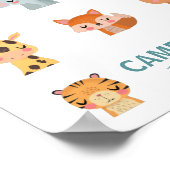 かわいいかわいい動物 | Zen Yogaイラストレーション ポスター (角)