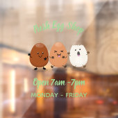 かわいいかわいい卵おもしろい漫画イラストレーション ウィンドウサイン (シート2)