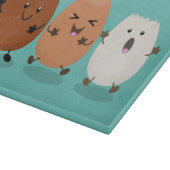 かわいいかわいい卵おもしろい漫画イラストレーション カッティングボード (角)