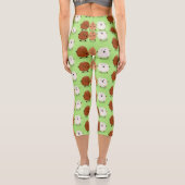 かわいいかわいい卵おもしろい漫画イラストレーション カプリレギンス (裏面)