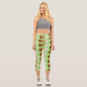 かわいいかわいい卵おもしろい漫画イラストレーション カプリレギンス (正面)