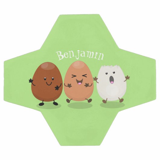 かわいいかわいい卵おもしろい漫画イラストレーション サッカーボール (フラット)