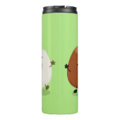 かわいいかわいい卵おもしろい漫画イラストレーション タンブラー (裏面)