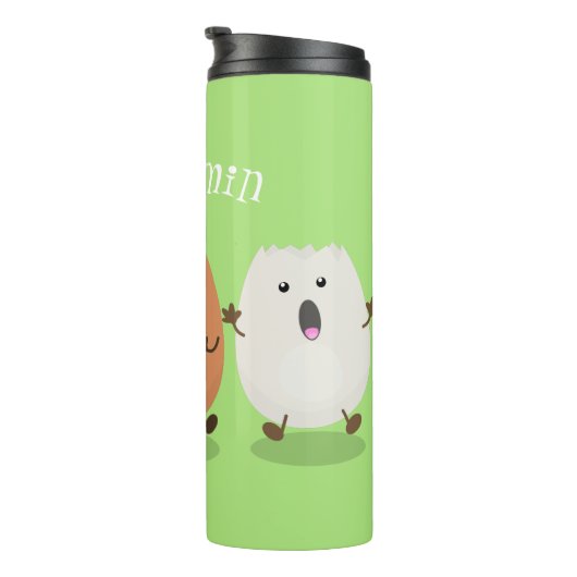 かわいいかわいい卵おもしろい漫画イラストレーション タンブラー (回転右)