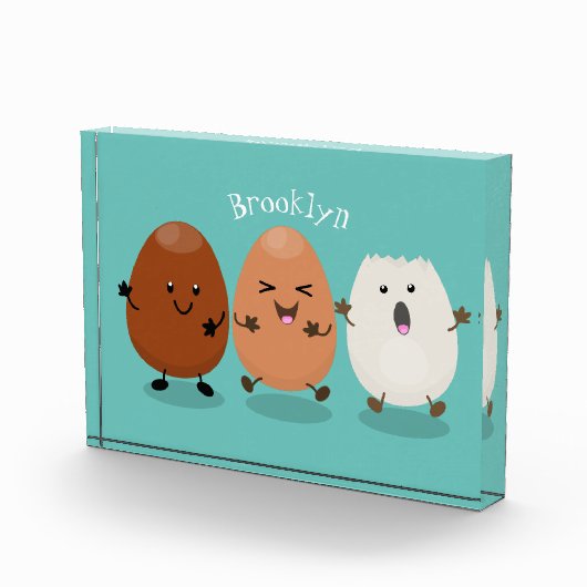 かわいいかわいい卵おもしろい漫画イラストレーション フォトブロック (右)