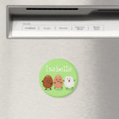 かわいいかわいい卵おもしろい漫画イラストレーション マグネット (インサイチュ (食洗機))