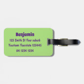 かわいいかわいい卵おもしろい漫画イラストレーション ラゲッジタグ (裏面横)