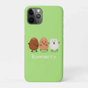 かわいいかわいい卵おもしろい漫画イラストレーション iPhone 11 PROケース