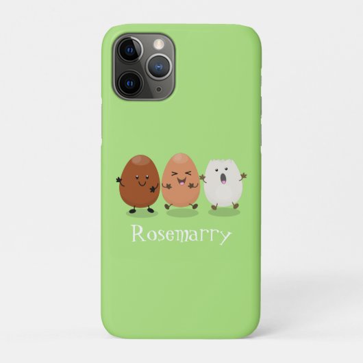 かわいいかわいい卵おもしろい漫画イラストレーション Case-Mate iPhoneケース (裏)