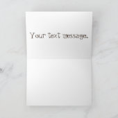 かわいいかわいい卵とベーコン漫画イラストレーション カード (内部)