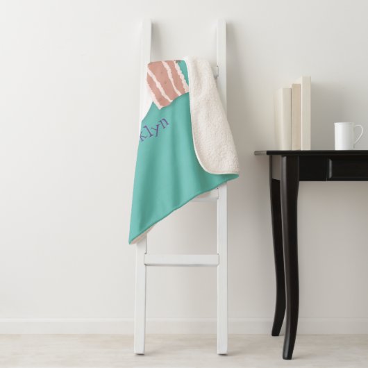 かわいいかわいい卵とベーコン漫画イラストレーション シェルパブランケット (インサイチュ)