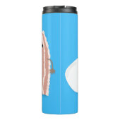 かわいいかわいい卵とベーコン漫画イラストレーション タンブラー (裏面)