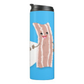 かわいいかわいい卵とベーコン漫画イラストレーション タンブラー (回転右)